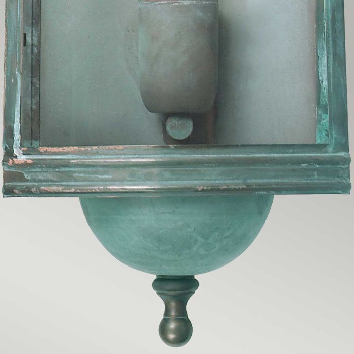 Downing Street 1 lt Wall Lantern - Verdigris