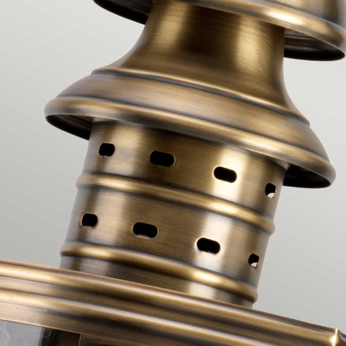 Downing Street 1 lt Wall Lantern - Aged Brass