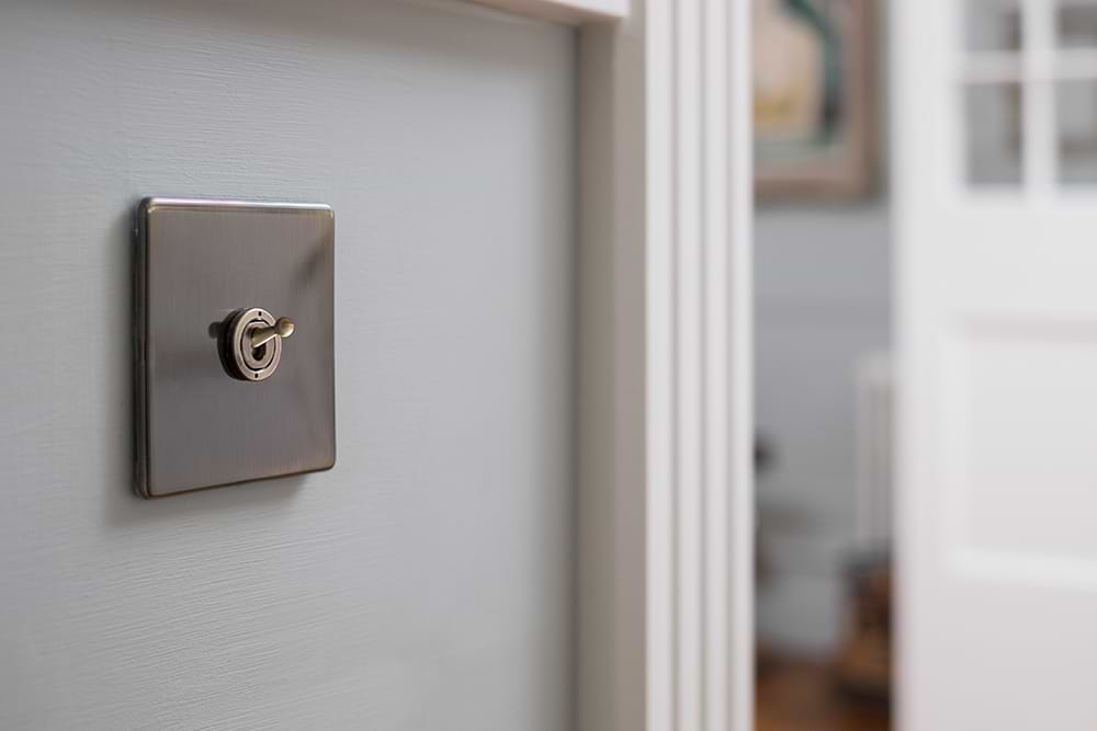 The Charterhouse Collection 1 Gang Toggle Light Switch 2 Way Antique Brass