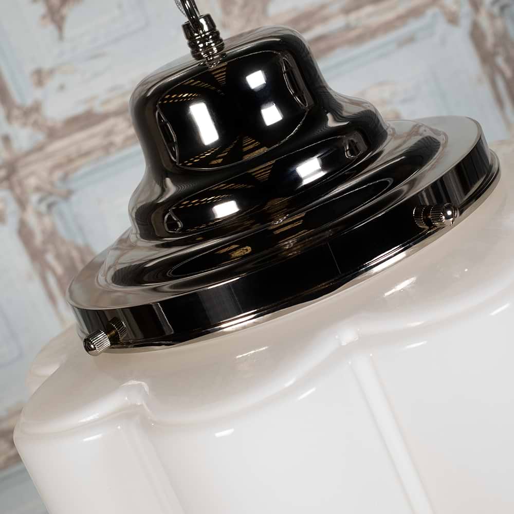 Soho Lighting Glasshouse Nickel Opal Pendant Light - The Schoolhouse Collection