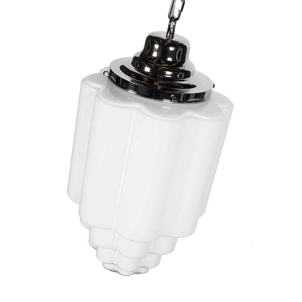 Soho Lighting Glasshouse Nickel Opal Pendant Light - The Schoolhouse Collection