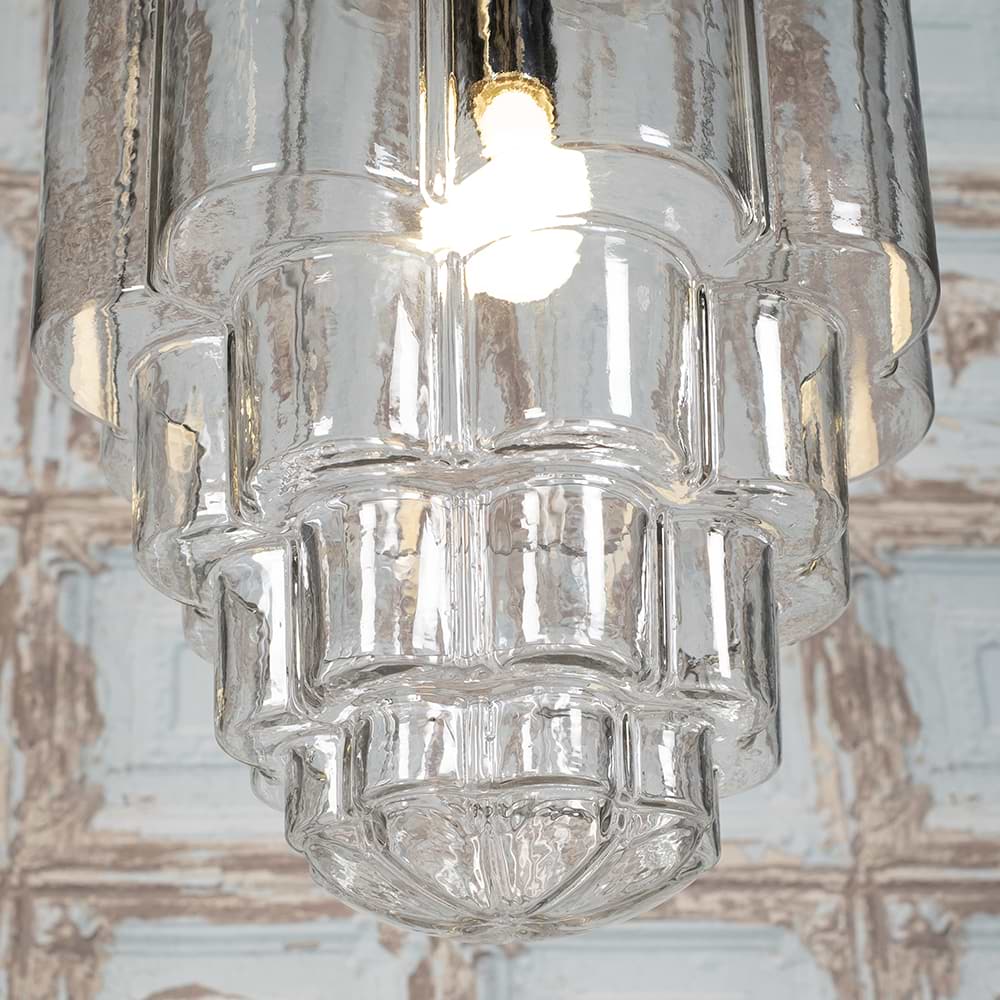 Soho Lighting Glasshouse Polished Brass Clear Pendant Light - The Schoolhouse Collection