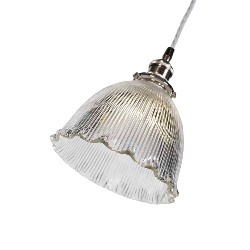 Soho Lighting D'Arblay Nickel Scalloped Prismatic Glass Dome Pendant Light - The French Collection