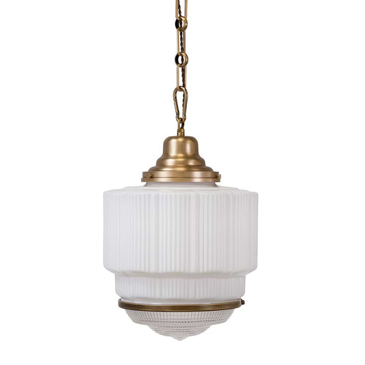Soho Lighting The Dean Pendant Light Lacquered Aged Brass - The Schoolhouse Collection