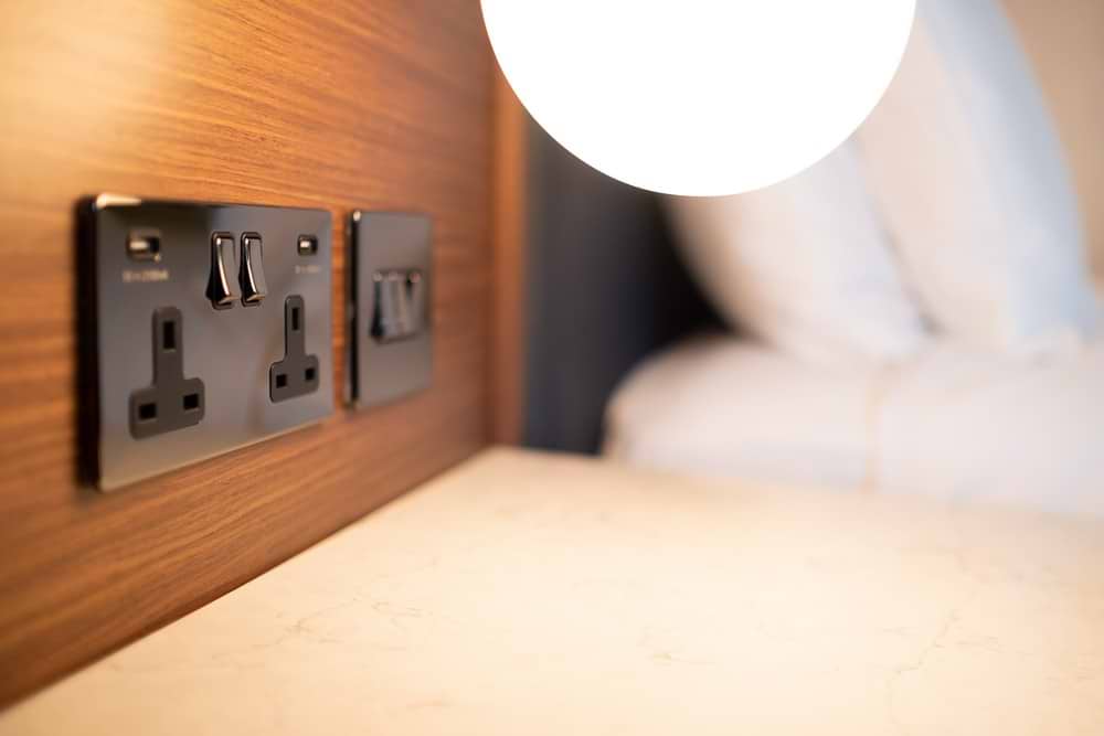 The Connaught Collection Black Nickel 2 Gang 13A DP Socket with 2 x USB-A 4.8A