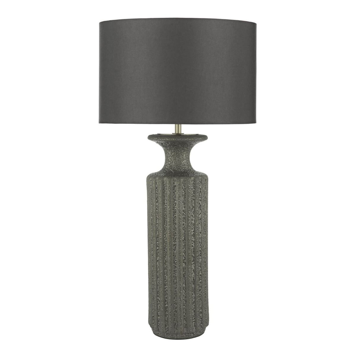 Dugan Table Lamp Black Volcanic Glaze With Shade