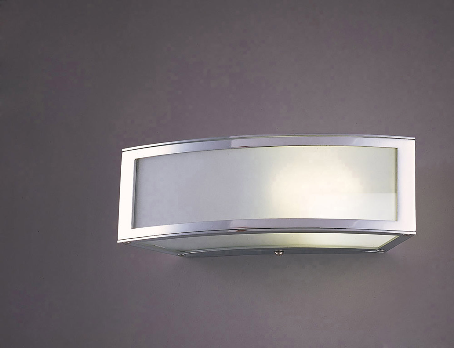 Duna E27 Wall Lamp 1 Light E27, Polished Chrome/White Acrylic, CFL Lamps INCLUDED by Mantra