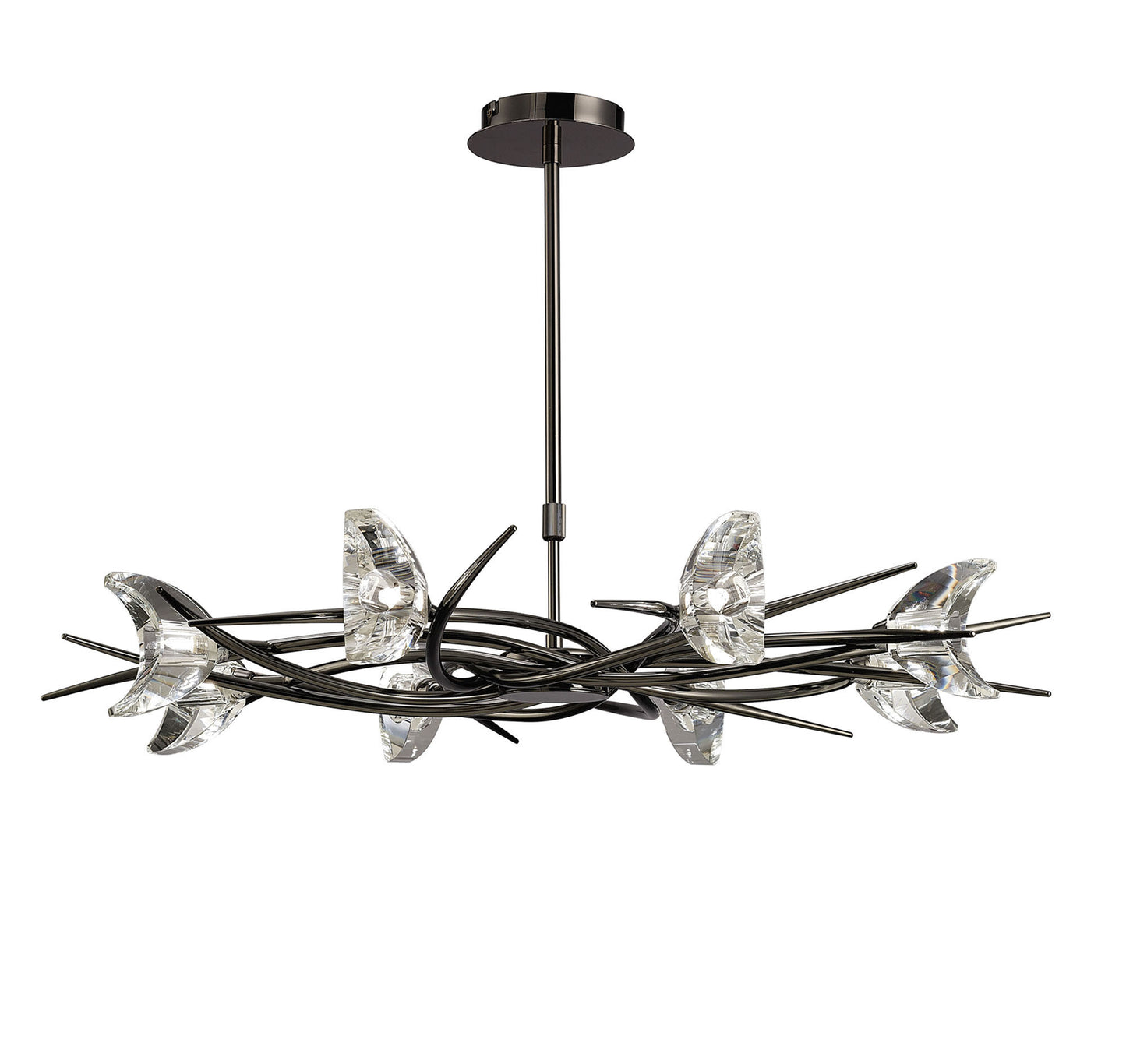 Eclipse Telescopic 8 Light G9, Black Chrome by Mantra