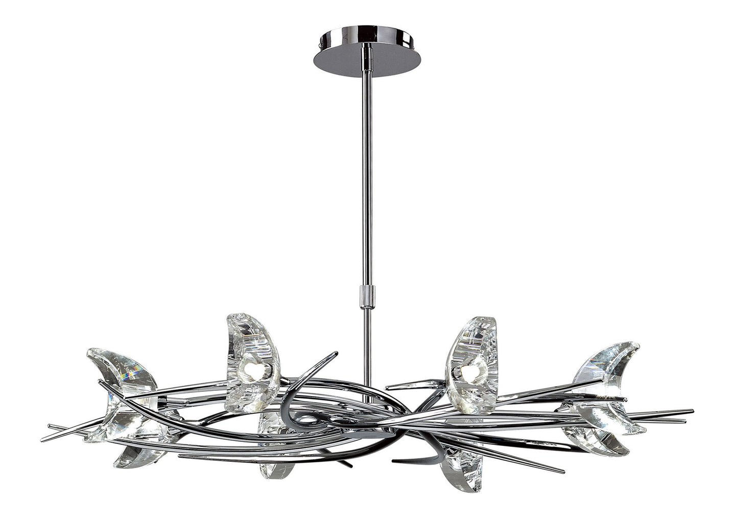 Eclipse Telescopic 8 Light G9, Polished Chrome by Mantra