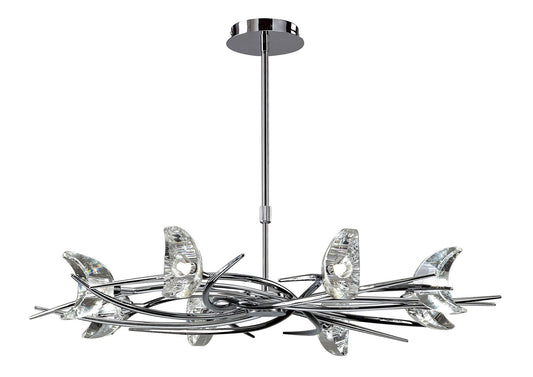Eclipse Telescopic 8 Light G9, Polished Chrome by Mantra