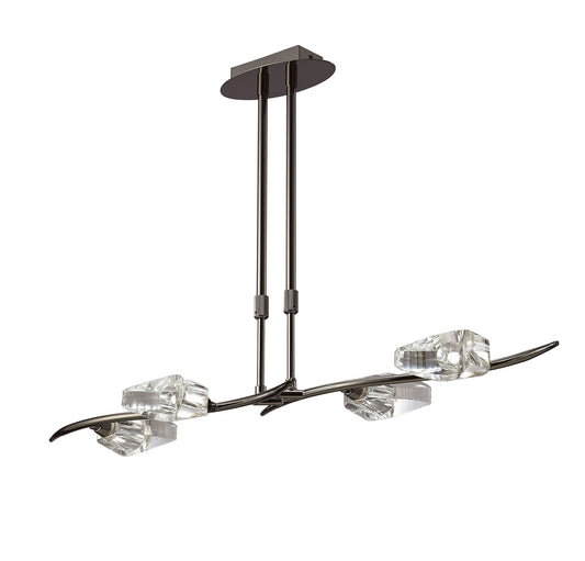 Eclipse Linear Telescopic 4 Light G9 Bar, Black Chrome by Mantra