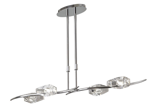 Eclipse Linear Telescopic 4 Light G9 Bar, Polished Chrome by Mantra