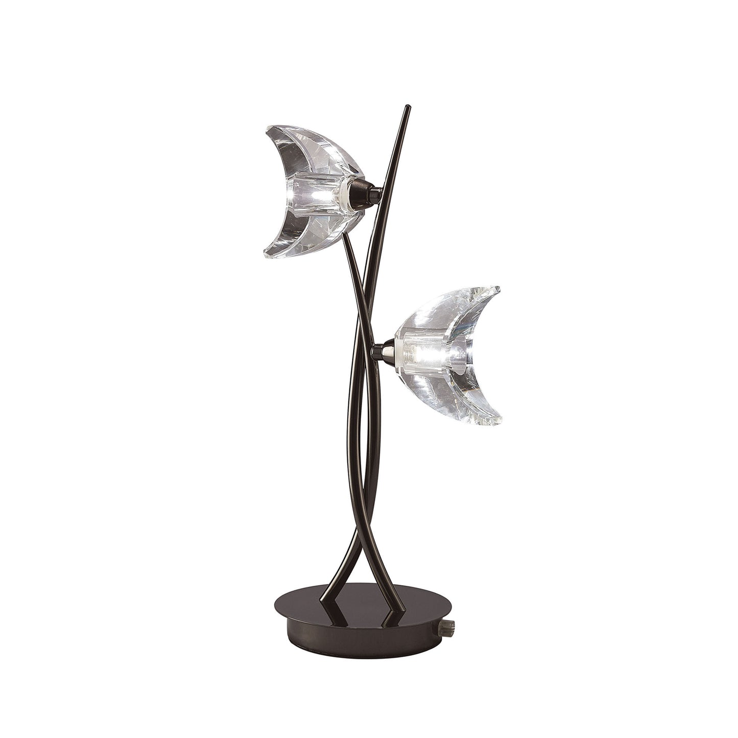 Eclipse Table Lamp 2 Light G9, Black Chrome by Mantra