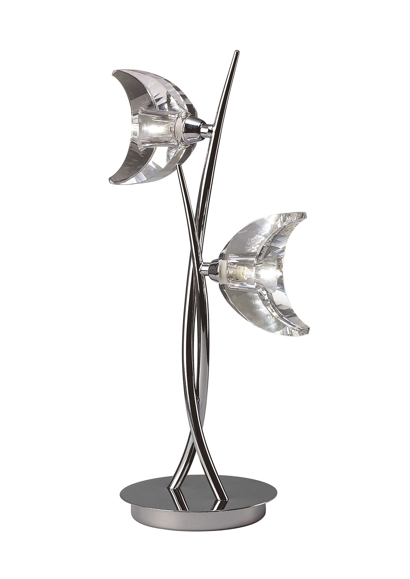 Eclipse Table Lamp 2 Light G9, Polished Chrome by Mantra