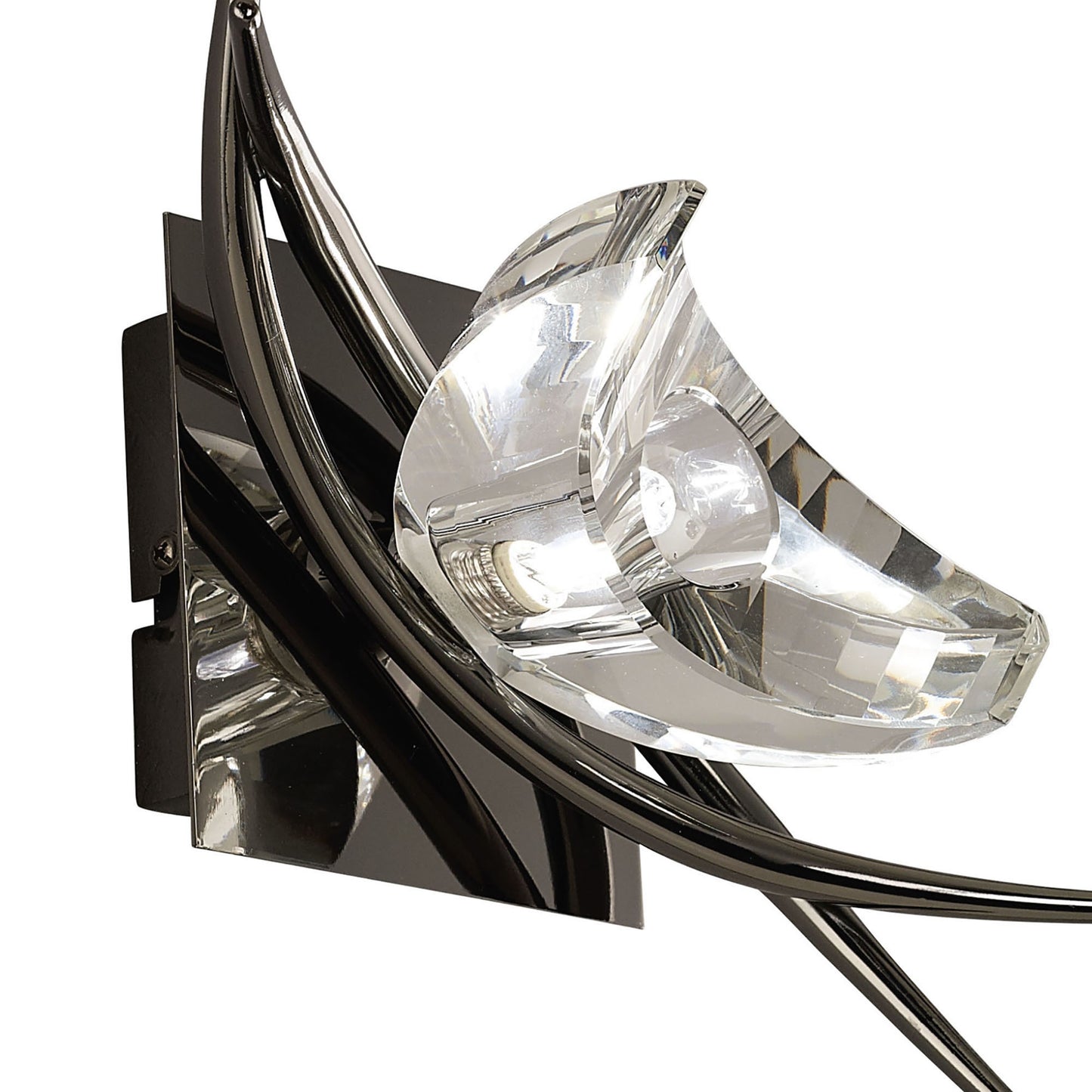 Eclipse Wall Lamp Switched 1 Light G9, Black Chrome by Mantra