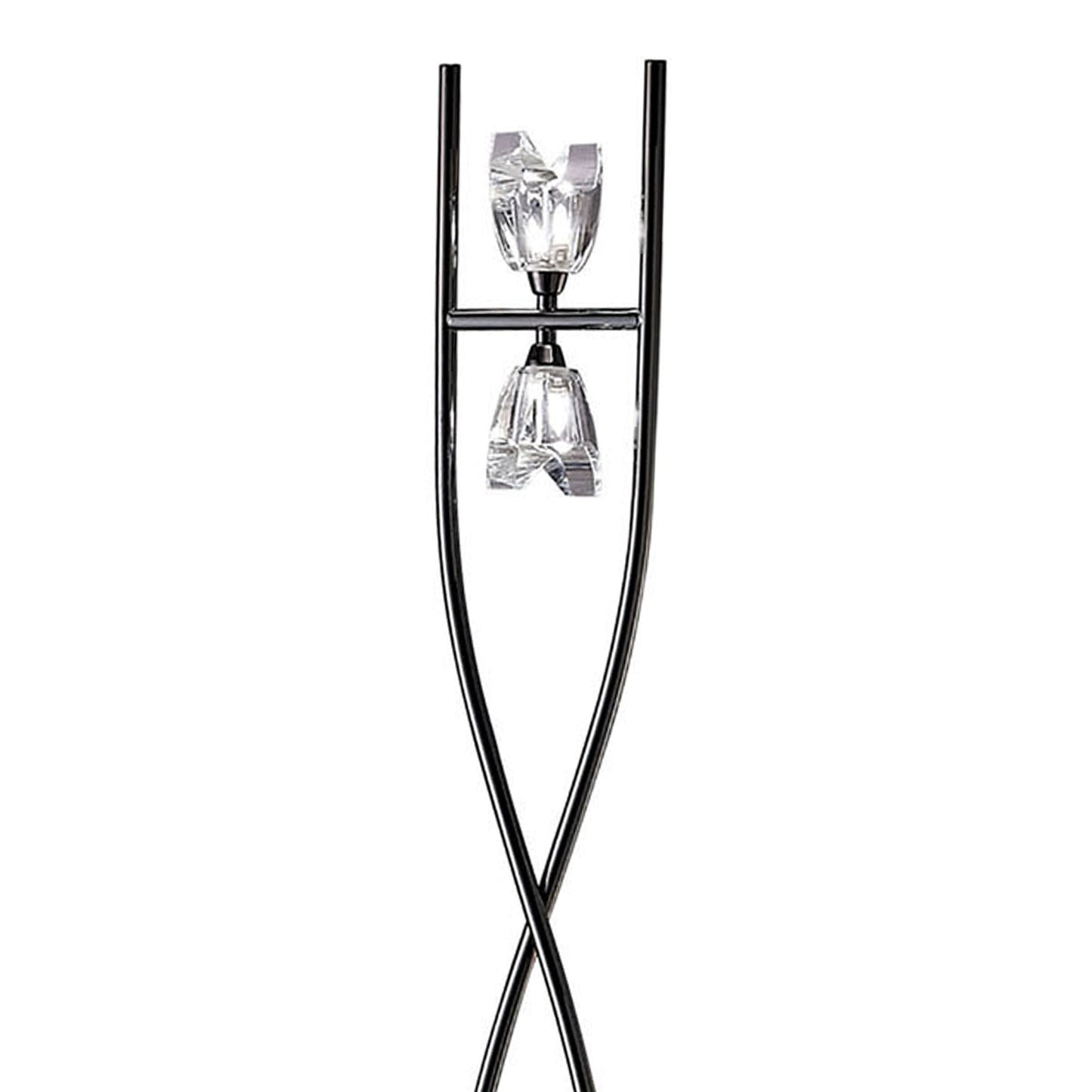 Eclipse Floor Lamp 2 Light G9, Black Chrome by Mantra