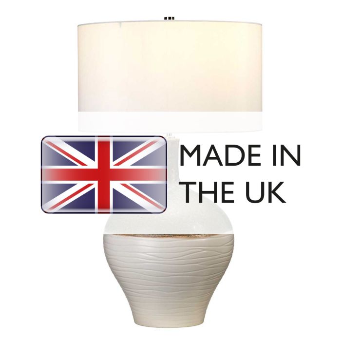 Eden Park 1 Light Table Lamp - Green, Turquoise and Gold with Cream Shade