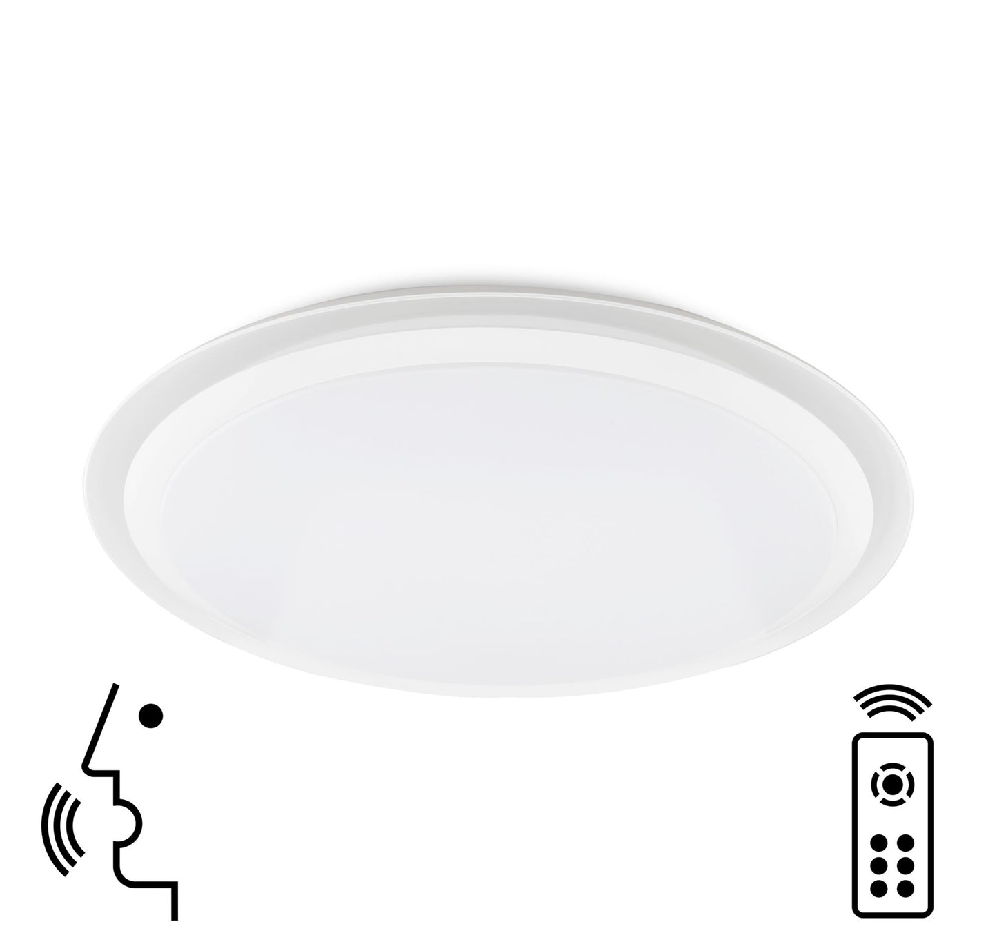 Edge Smart Ceiling, 56W LED, 3000-5000K Tuneable White, 3000lm, Remote Control, 3yrs Warranty by Mantra
