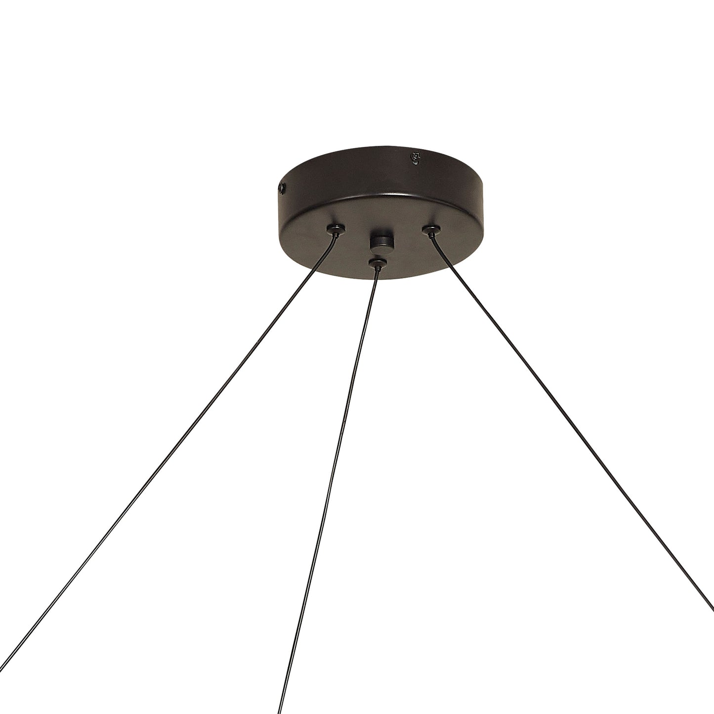 Electra Large Pendant 7W + 25W LED, 3000K, 2500lm, Black / Black Chrome / White Acrylic, 3yrs Warranty by Mantra