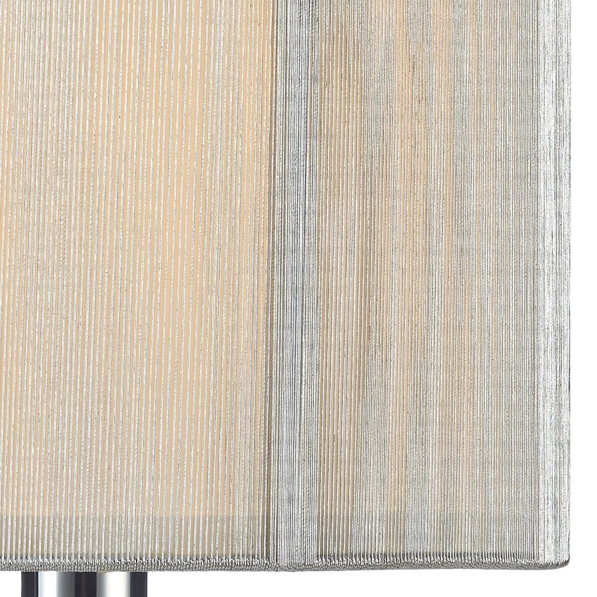 Elsa Table Lamp Polished Chrome Silver Mosaic With Shade