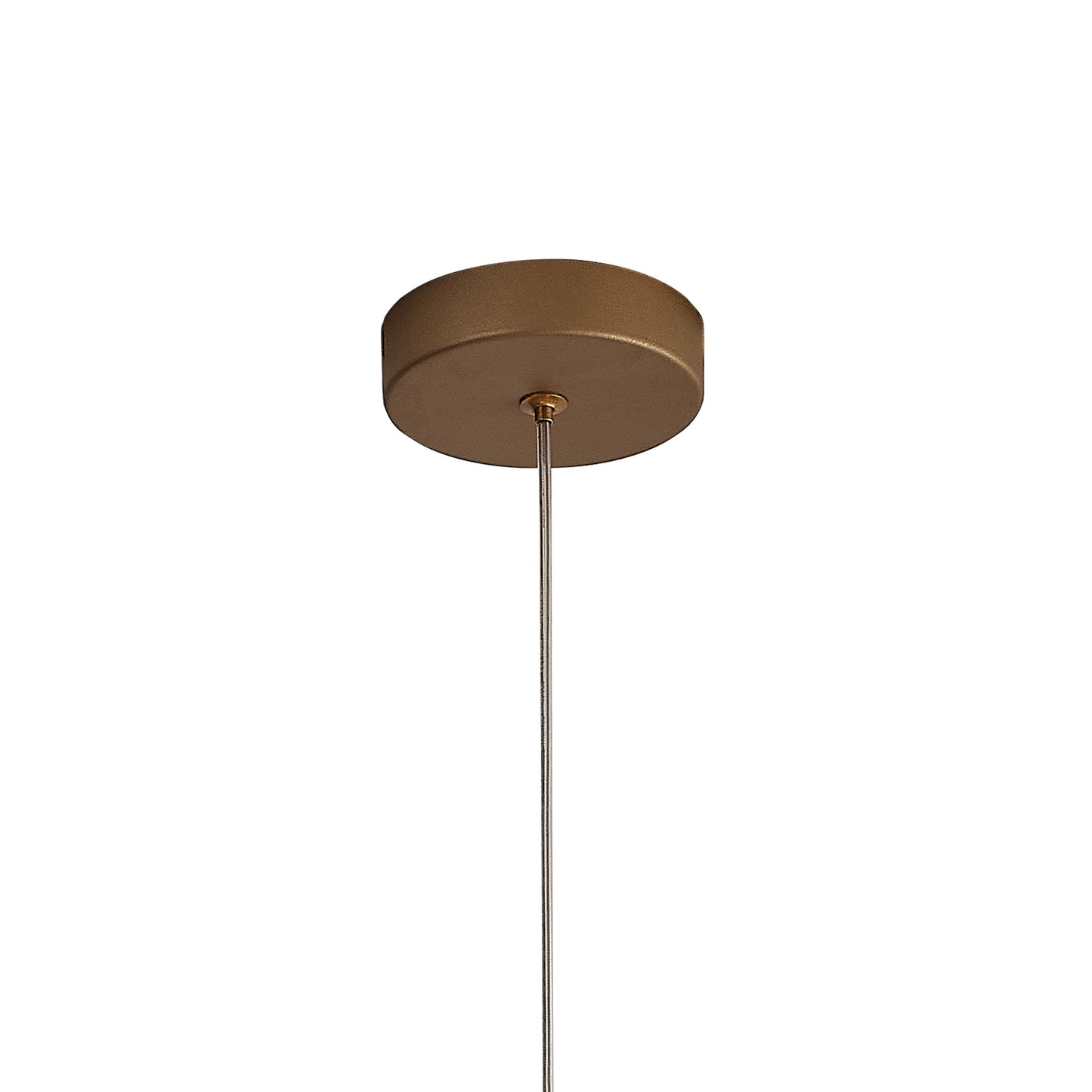 Elsa Pendant With Round Shade, 1 Light E27, Bronze Glass With Frosted Inner Cone by Mantra