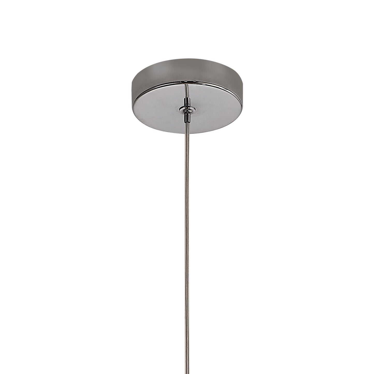 Elsa Pendant With Inverted Bell Shade, 1 Light E27, Chrome Glass With Frosted Inner Cone by Mantra