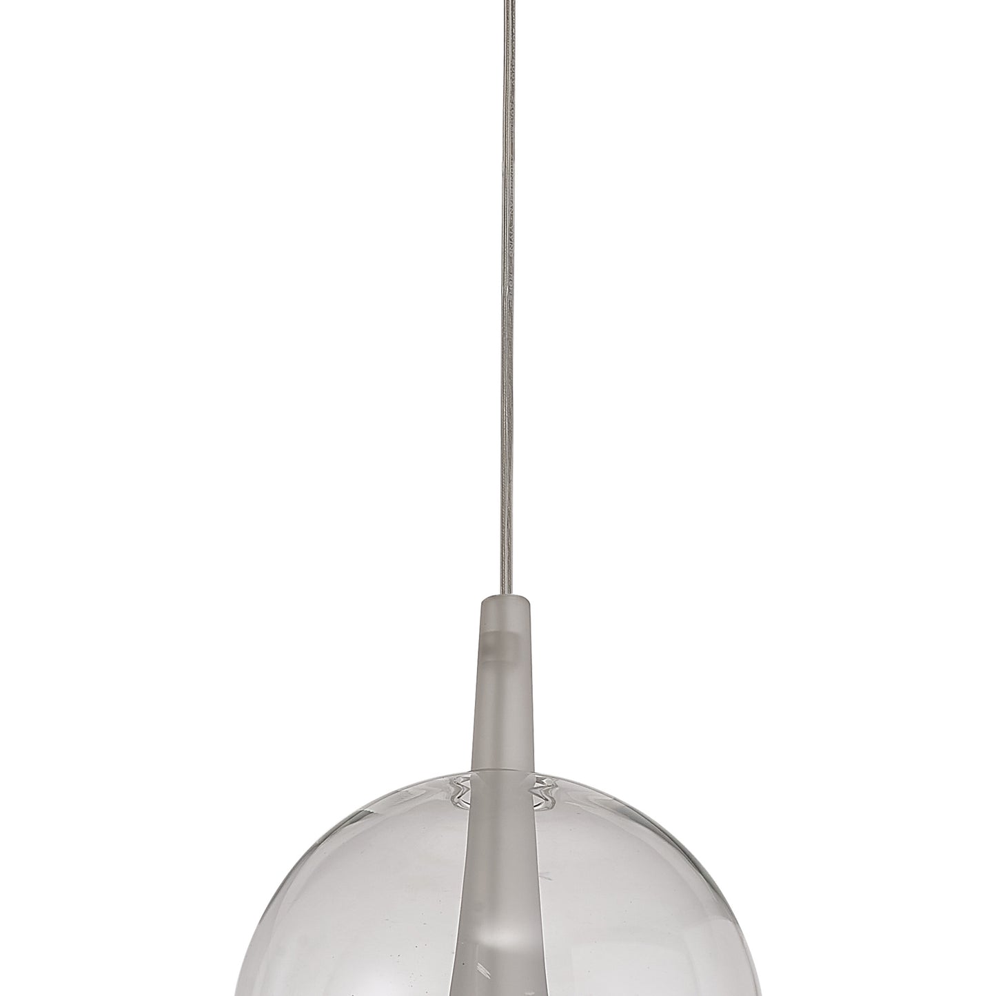 Elsa Pendant With Champagne Glass Shade, 1 Light E27, Clear Glass With Frosted Inner Cone by Mantra