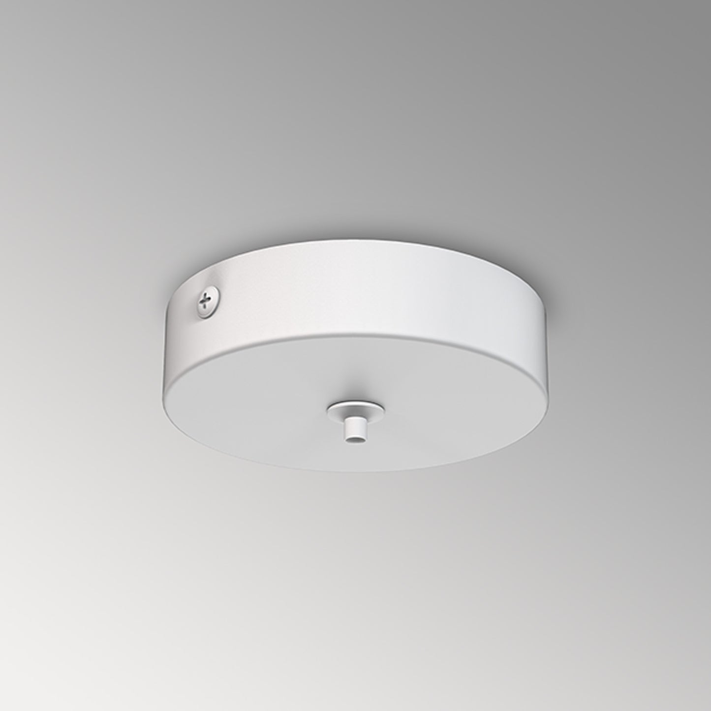 Elsa 1 Hole 100mm Round Canopy Kit, White by Mantra