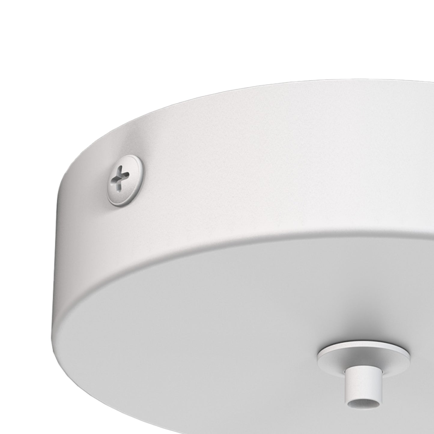 Elsa 1 Hole 100mm Round Canopy Kit, White by Mantra