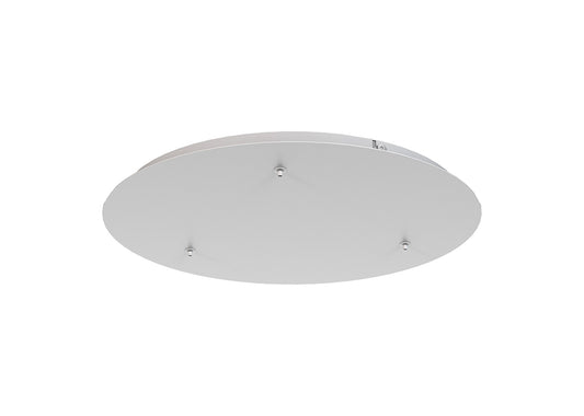 Elsa 3 Hole 500mm Round Canopy Kit, White by Mantra