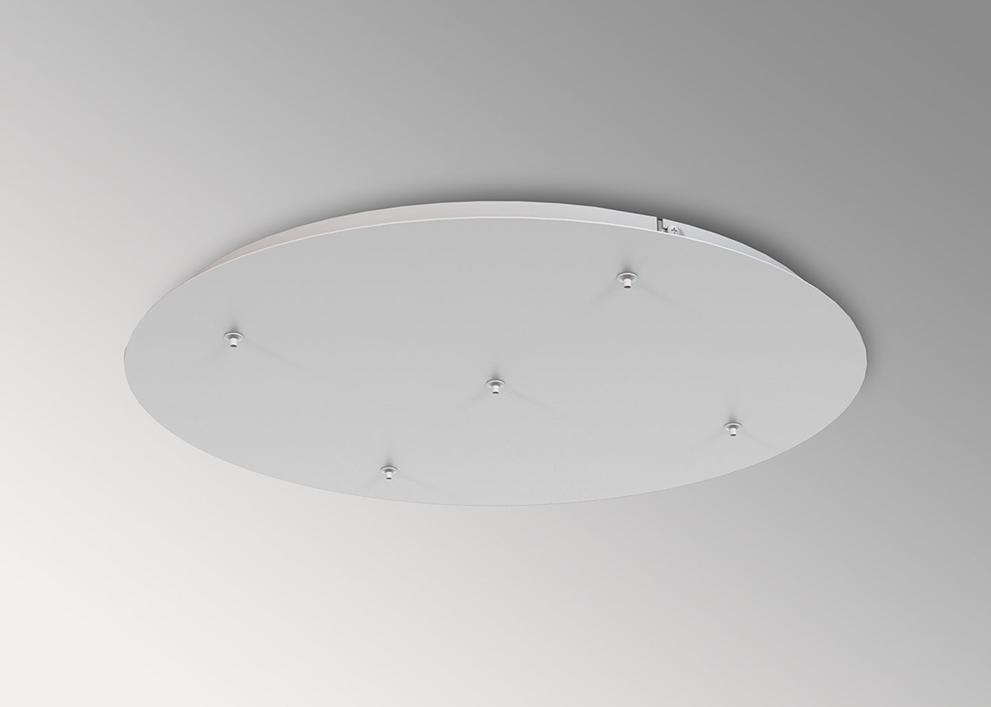 Elsa 5 Hole 600mm Round Canopy Kit, White by Mantra