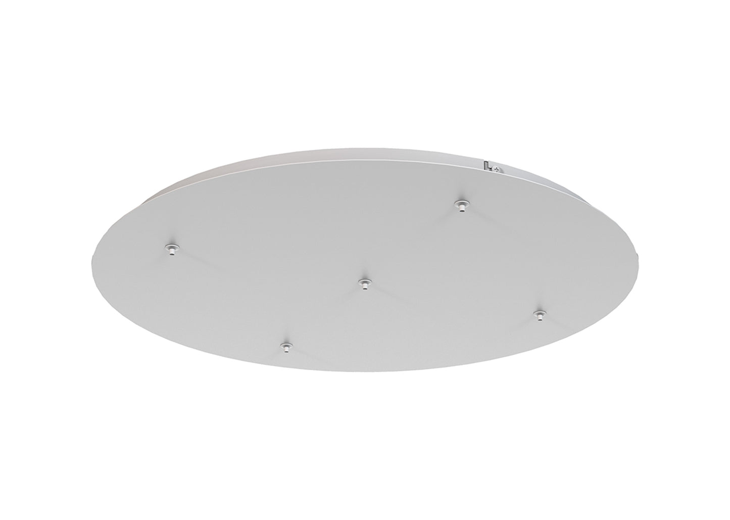 Elsa 5 Hole 600mm Round Canopy Kit, White by Mantra