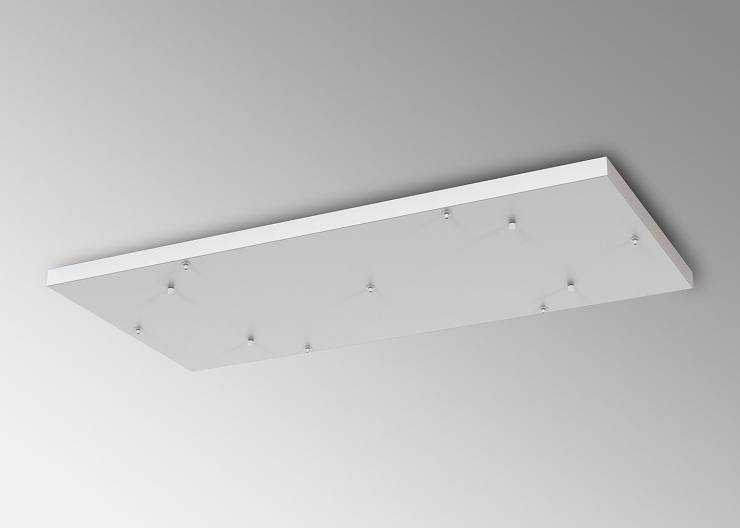 Elsa 7 Hole 940 x 460mm Rectangular Canopy Kit, White by Mantra