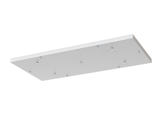 Elsa 7 Hole 940 x 460mm Rectangular Canopy Kit, White by Mantra