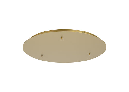 Elsa 3 Hole 500mm Round Canopy Kit, Gold by Mantra