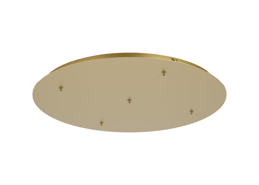 Elsa 5 Hole 600mm Round Canopy Kit, Gold by Mantra
