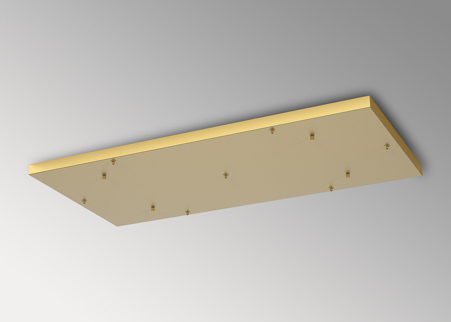 Elsa 7 Hole 940 x 460mm Rectangular Canopy Kit, Gold by Mantra