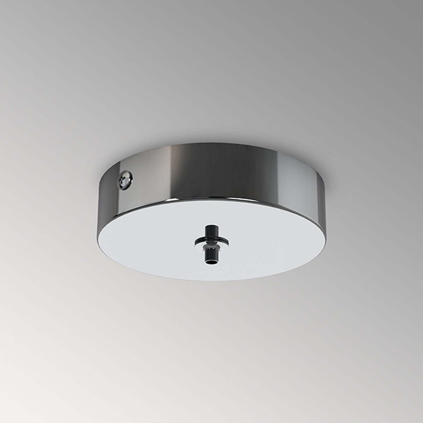 Elsa 1 Hole 100mm Round Canopy Kit, Chrome by Mantra
