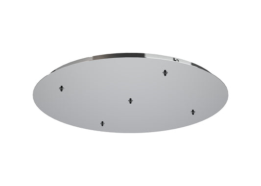 Elsa 5 Hole 600mm Round Canopy Kit, Chrome by Mantra