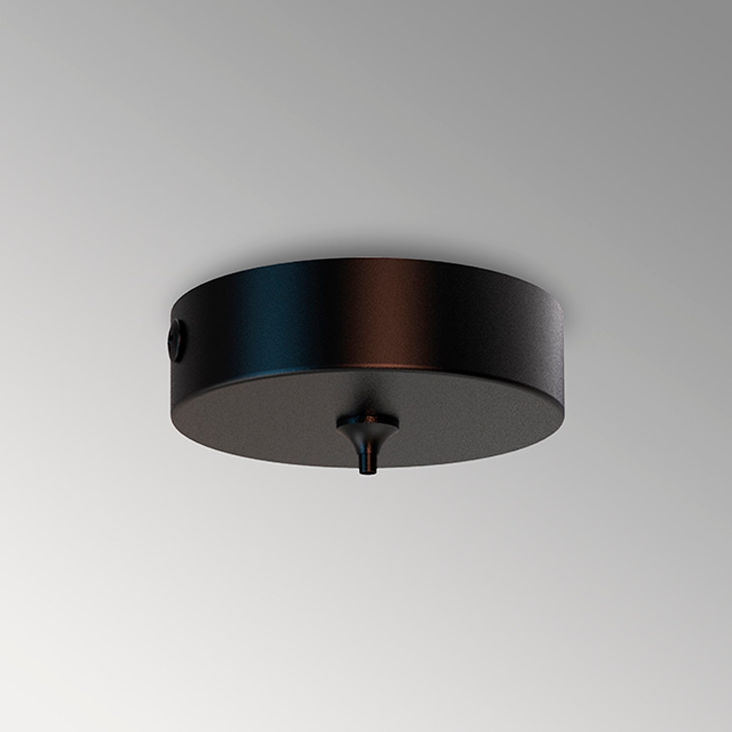 Elsa 1 Hole 100mm Round Canopy Kit, Black by Mantra