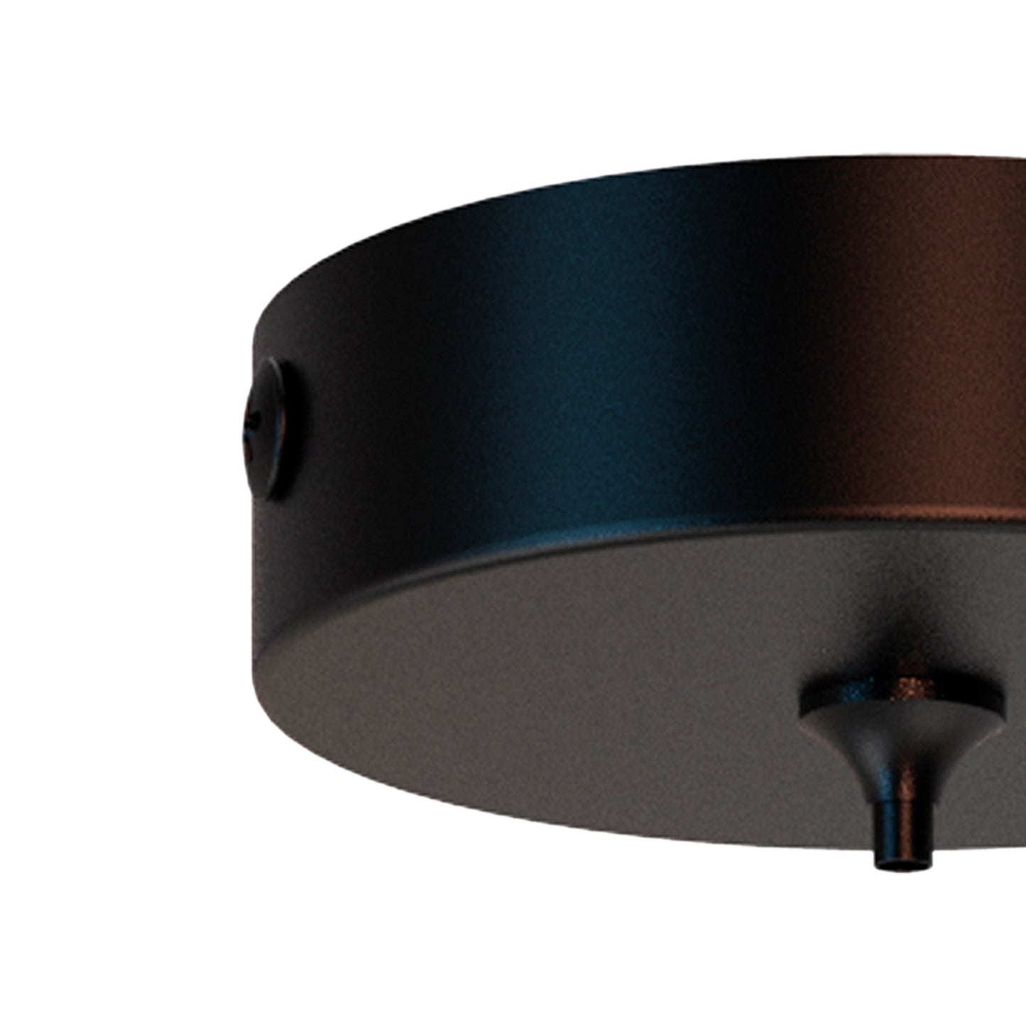 Elsa 1 Hole 100mm Round Canopy Kit, Black by Mantra