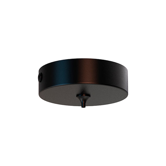 Elsa 1 Hole 100mm Round Canopy Kit, Black by Mantra