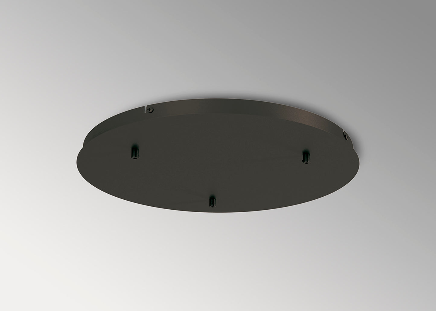 Elsa 3 Hole 500mm Round Canopy Kit, Black by Mantra