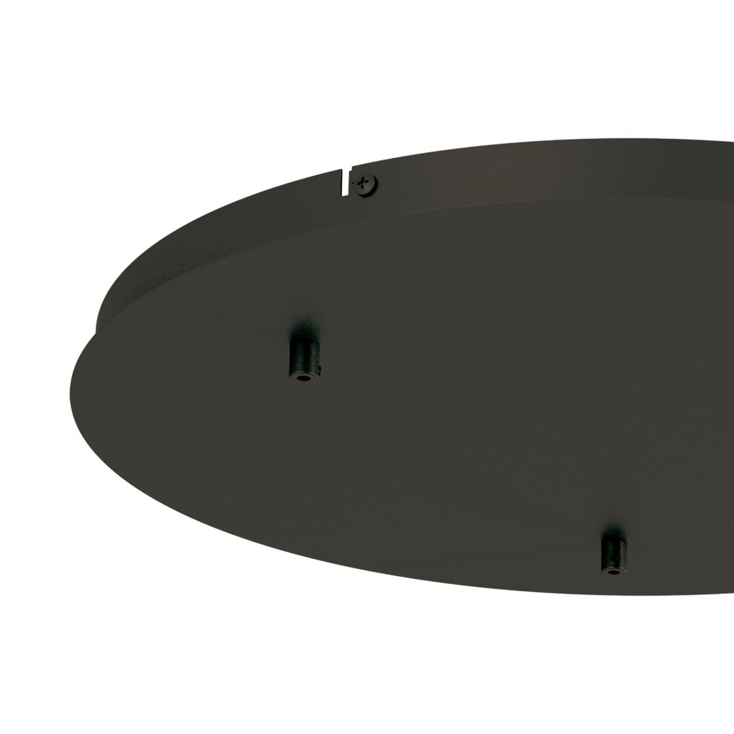 Elsa 3 Hole 500mm Round Canopy Kit, Black by Mantra