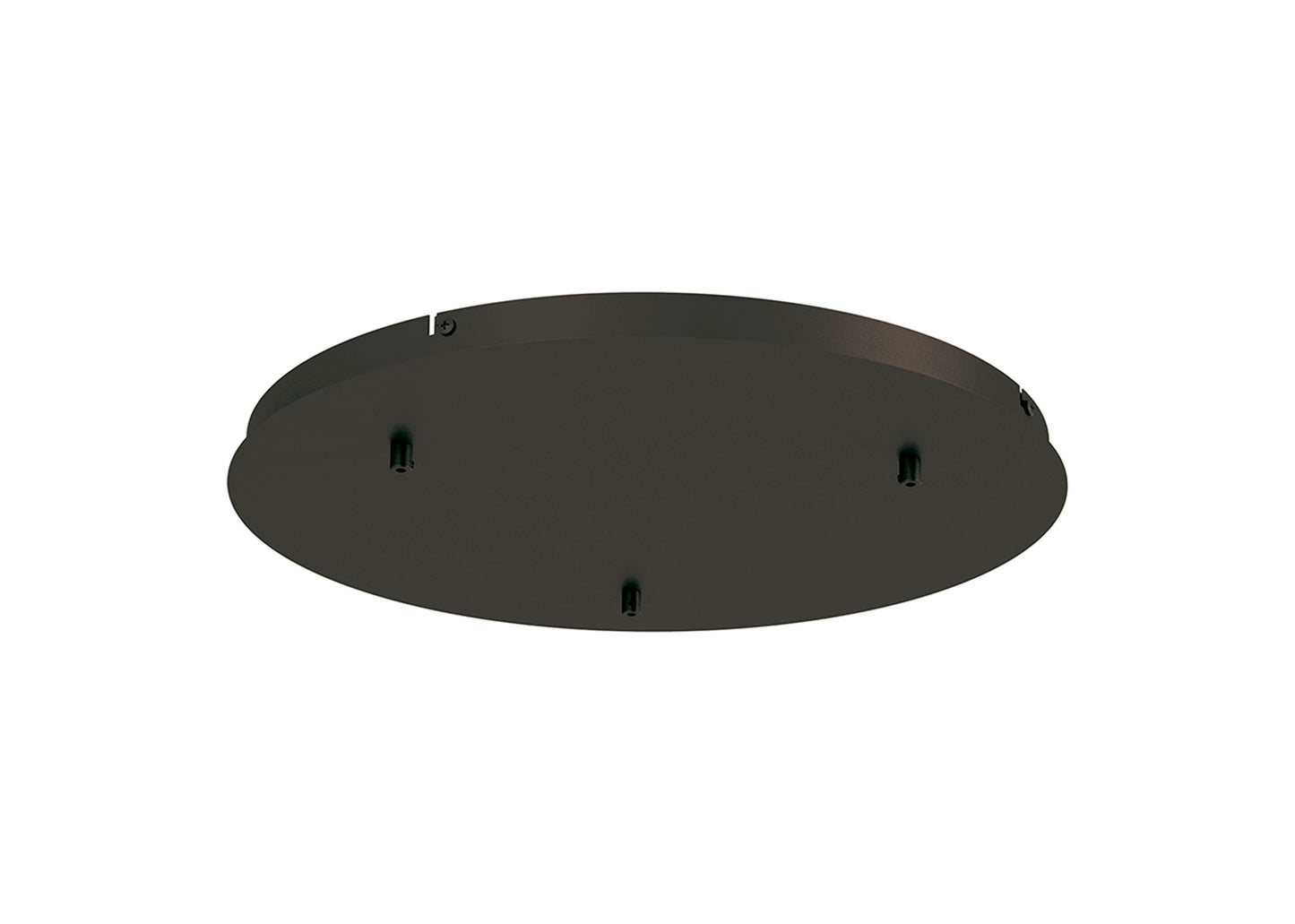 Elsa 3 Hole 500mm Round Canopy Kit, Black by Mantra