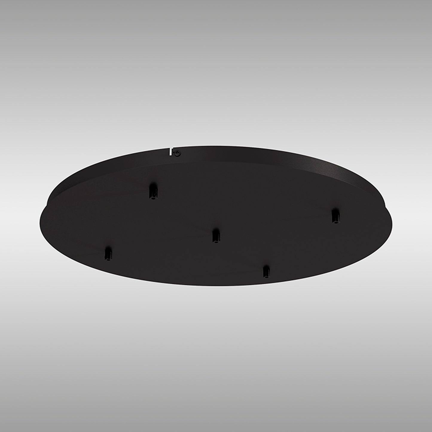 Elsa 5 Hole 600mm Round Canopy Kit, Black by Mantra