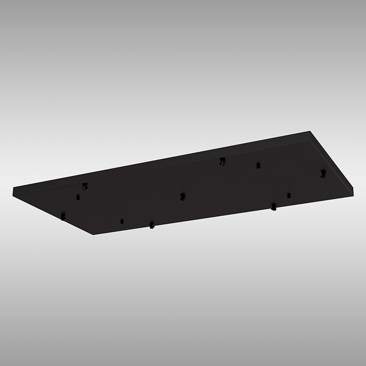 Elsa 7 Hole 940 x 460mm Rectangular Canopy Kit, Black by Mantra