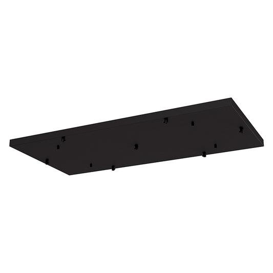 Elsa 7 Hole 940 x 460mm Rectangular Canopy Kit, Black by Mantra