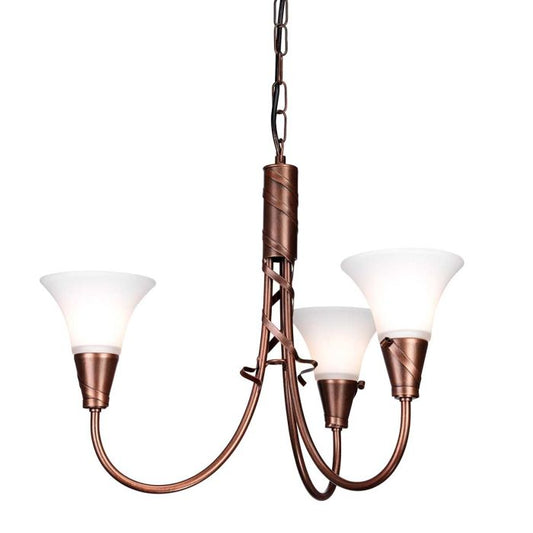 Emily 3 Light Chandelier - Copper Patina