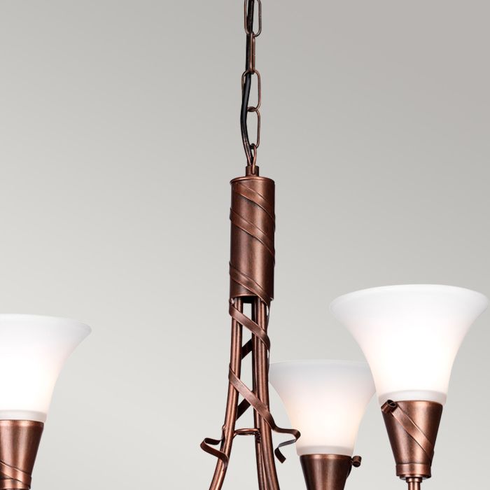 Emily 3 Light Chandelier - Copper Patina